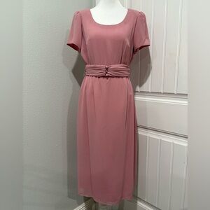 Miss Elliette Vintage Blush Midi Dress Size 8